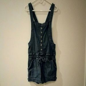 Short Denim Overalls by Dollhouse